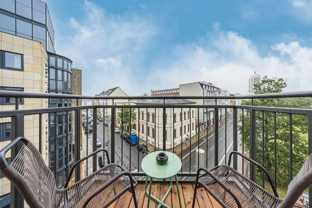 Stylisches Zentrales City-Apartment Mit 2 Balkonen Лайпциг Екстериор снимка
